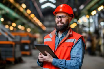 An occupational safety engineer at a project site