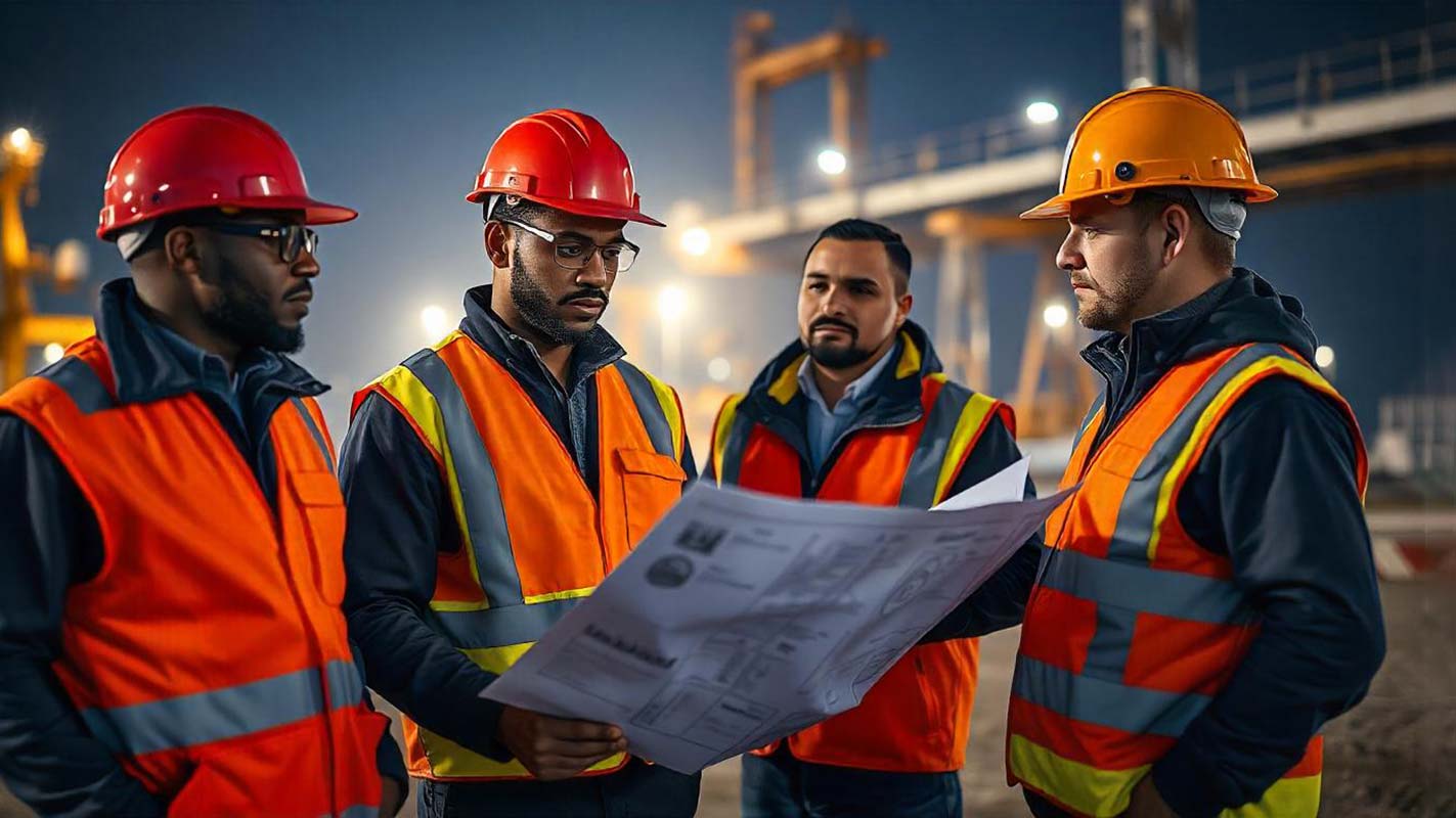 Occupational health and safety engineering discussing working plan