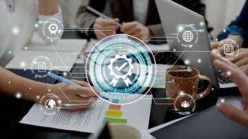 ISO 9001 standard quality control collage concept