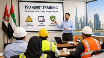 An Instructor is delivering ISO 45001 training in the UAE